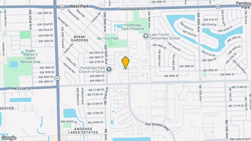 3864 SW 52nd Ave Map and Location Details