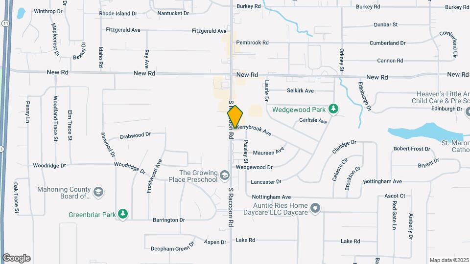 1751 S Raccoon Rd Map and Location Details