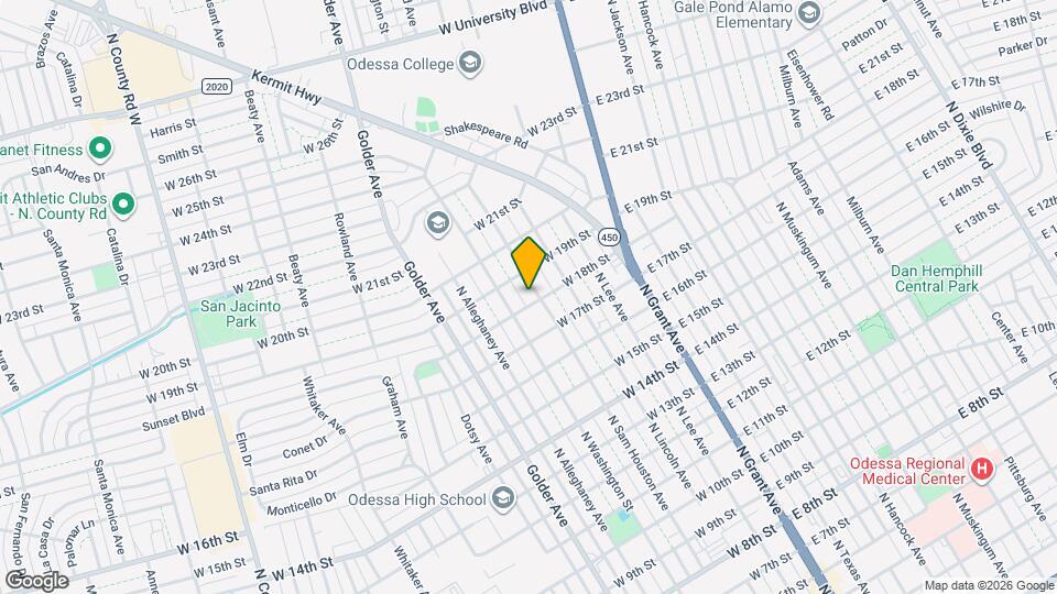 1801 N Sam Houston Ave Map and Location Details