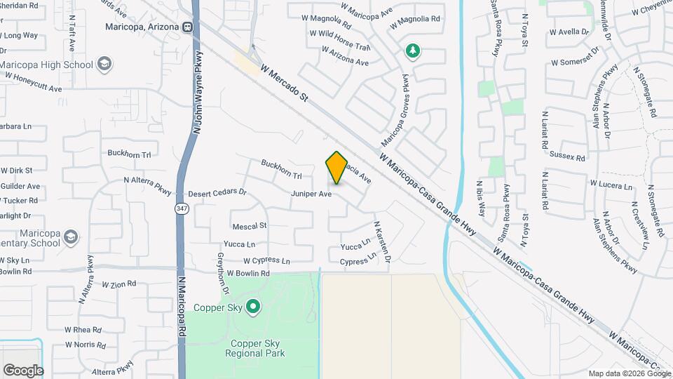 43806 Juniper Ave Mapa y Detalles de la Ubicación