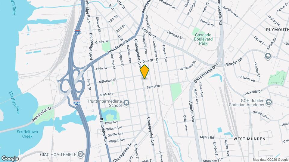 1321 Chesapeake Ave Map and Location Details