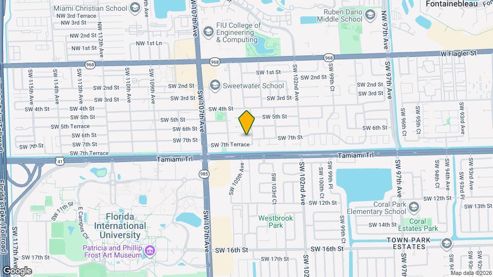 10424 SW 7th St Mapa y Detalles de la Ubicación