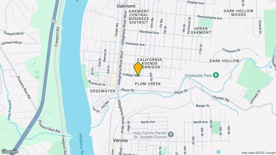 414 College Ave Map and Location Details