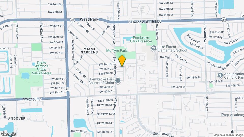 5400 SW 36th St Map and Location Details