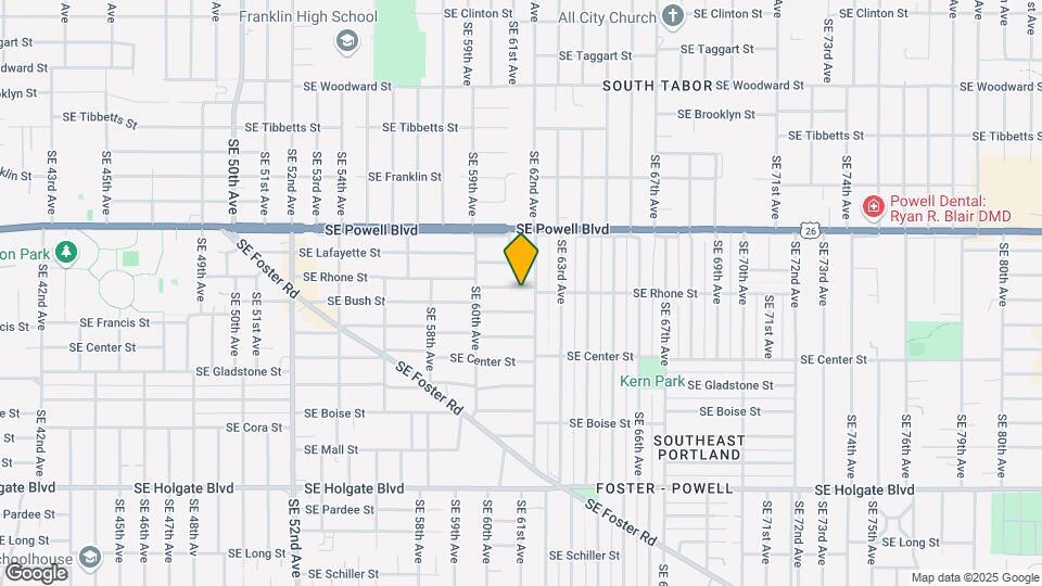 6120 SE Rhone St Map and Location Details