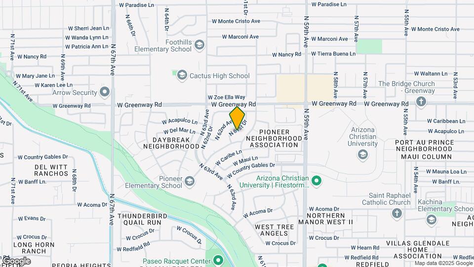 15237 N 61st Dr Map and Location Details