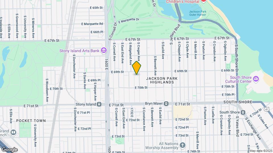 6918 S Cregier Ave Map and Location Details