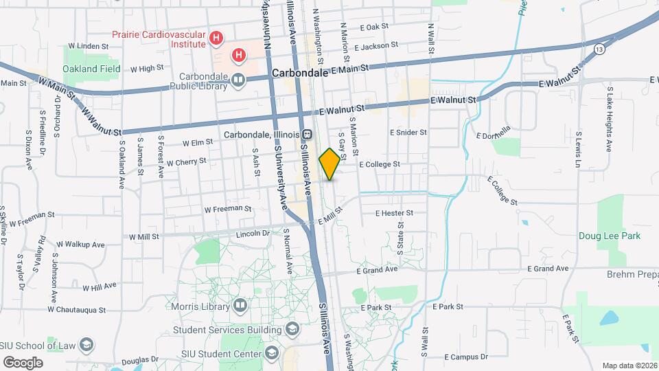 500 S Washington St Map and Location Details