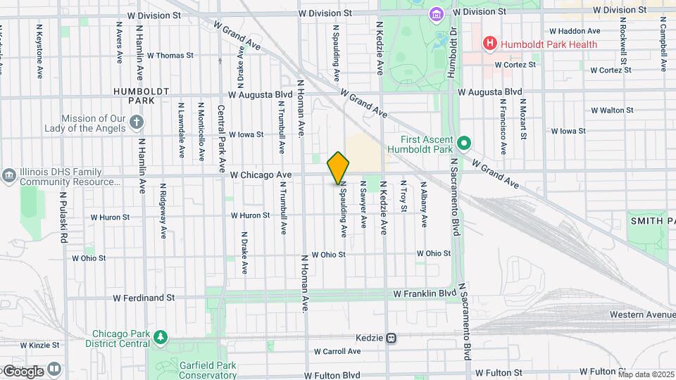 736 N Spaulding Ave Map and Location Details