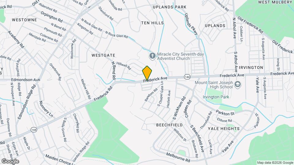 5153 Frederick Ave Mapa y Detalles de la Ubicación