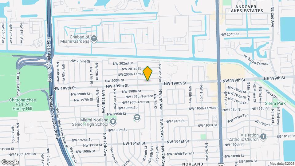 801 NW 199th St Map and Location Details