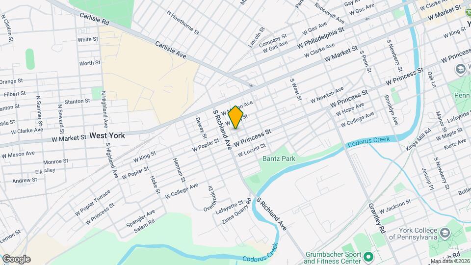 927 W Poplar St Map and Location Details