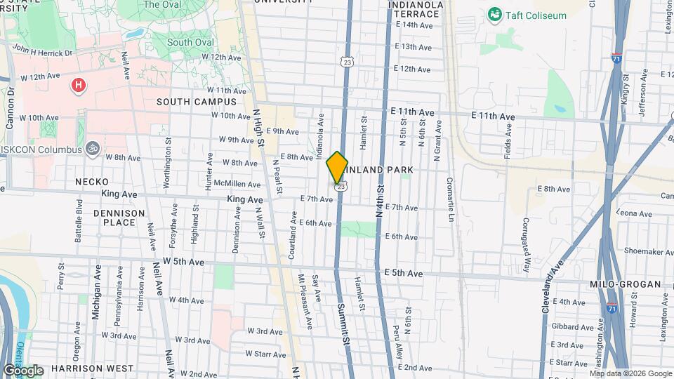 1363 Summit St Map and Location Details