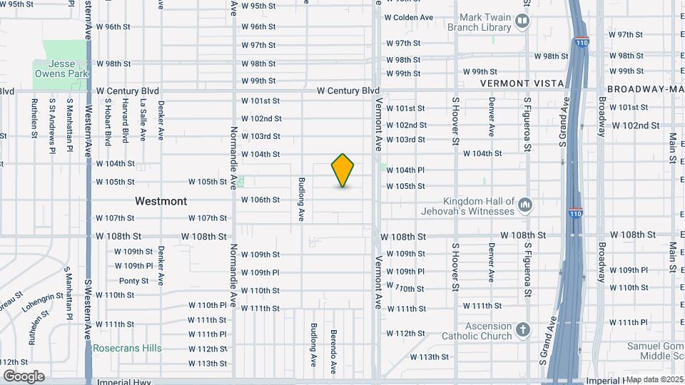 1053 W 106th St Map and Location Details
