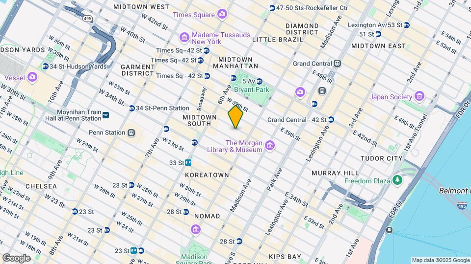 18 West 37th Street Map and Location Details