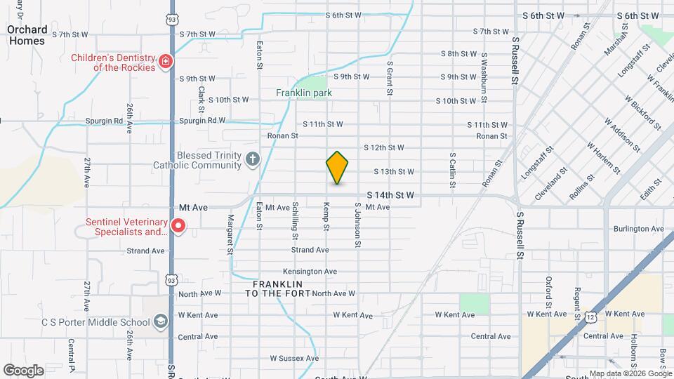 2050 S 14th St W Map and Location Details