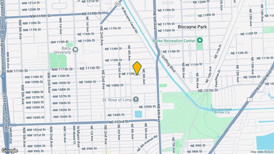 445 NE 109th St Map and Location Details