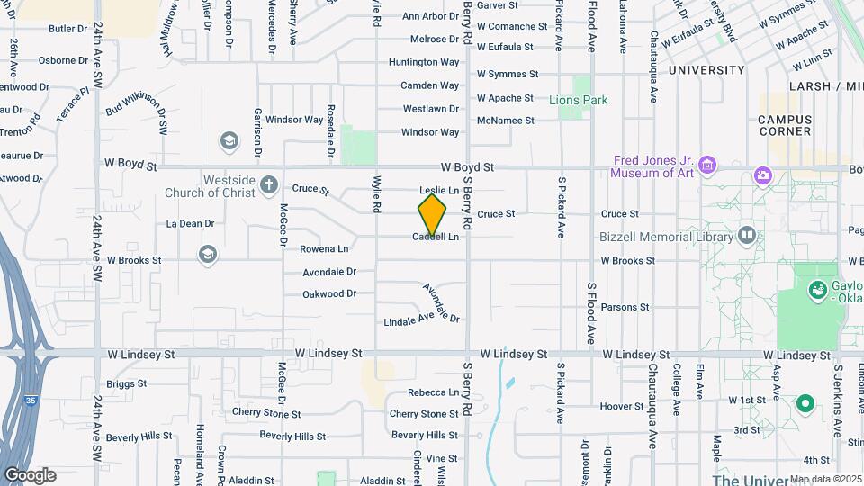 1212 Caddell Ln Map and Location Details