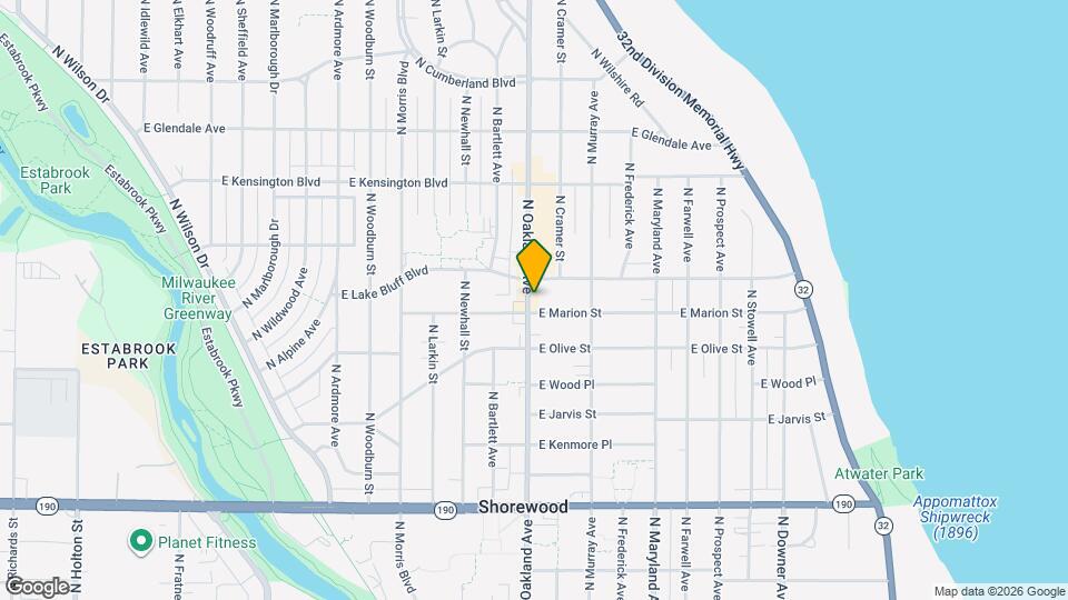 4312-4332 N Oakland Ave Map and Location Details