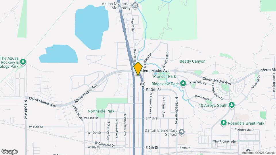 1381 N San Gabriel Ave Map and Location Details