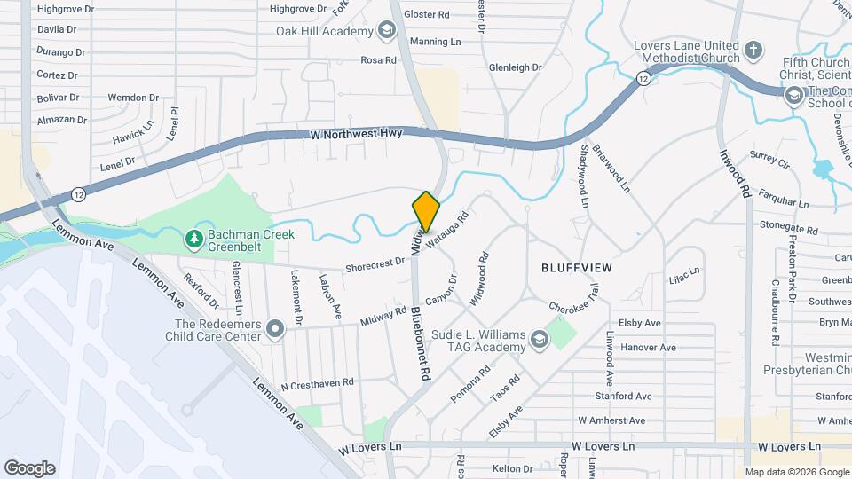 4511 Watauga Rd Map and Location Details