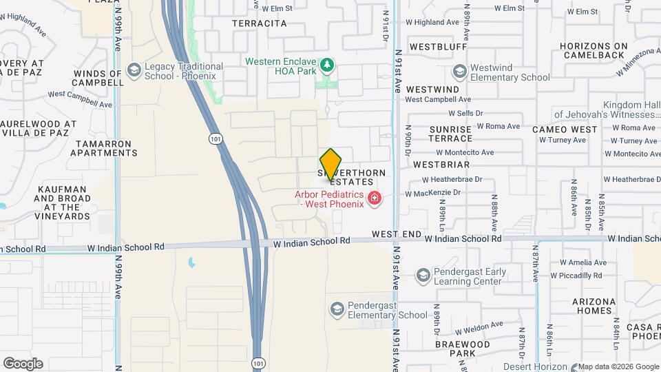 4218 N 92nd Ln Map and Location Details