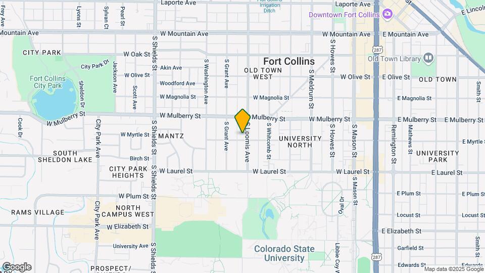 702 W Myrtle St, Unit Garden level home by CSU Map and Location Details
