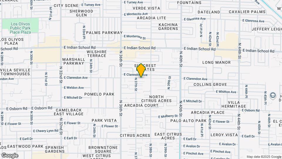 3726 E Weldon Ave Map and Location Details