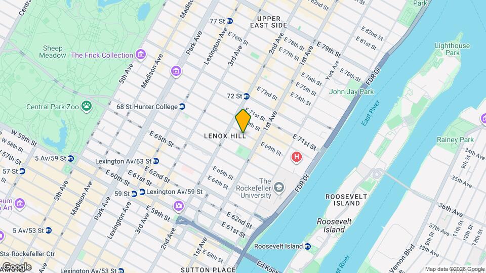 340 E 69th St Map and Location Details