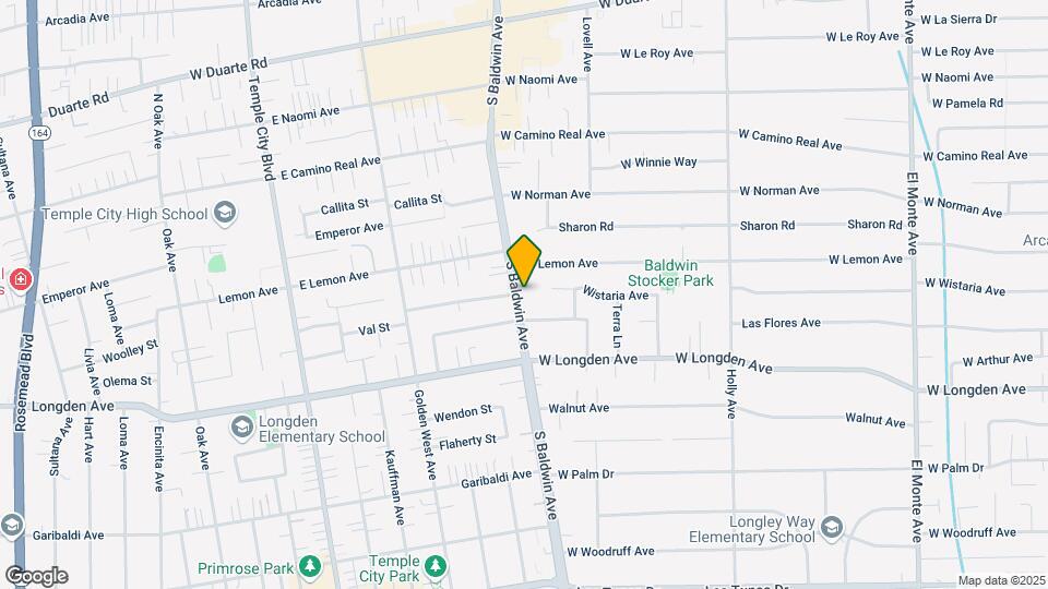 1912-1912 S Baldwin Ave Map and Location Details