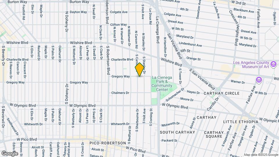 8616 Gregory Way Mapa y Detalles de la Ubicación