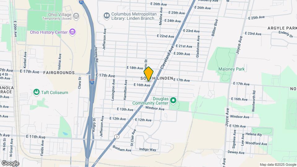 1144 E 16th Ave Map and Location Details