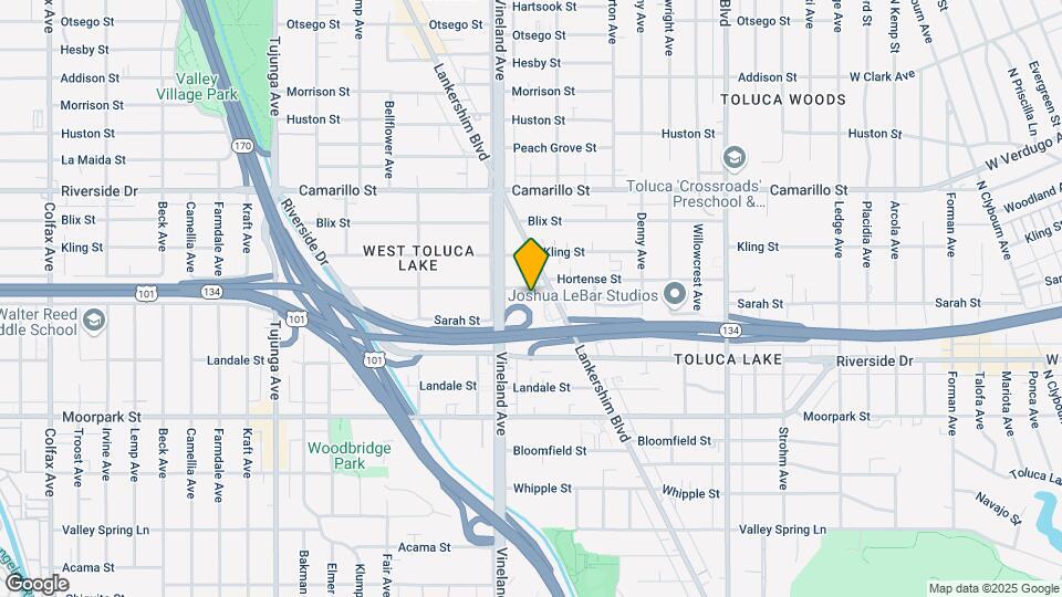 10926 Hortense Street Map and Location Details