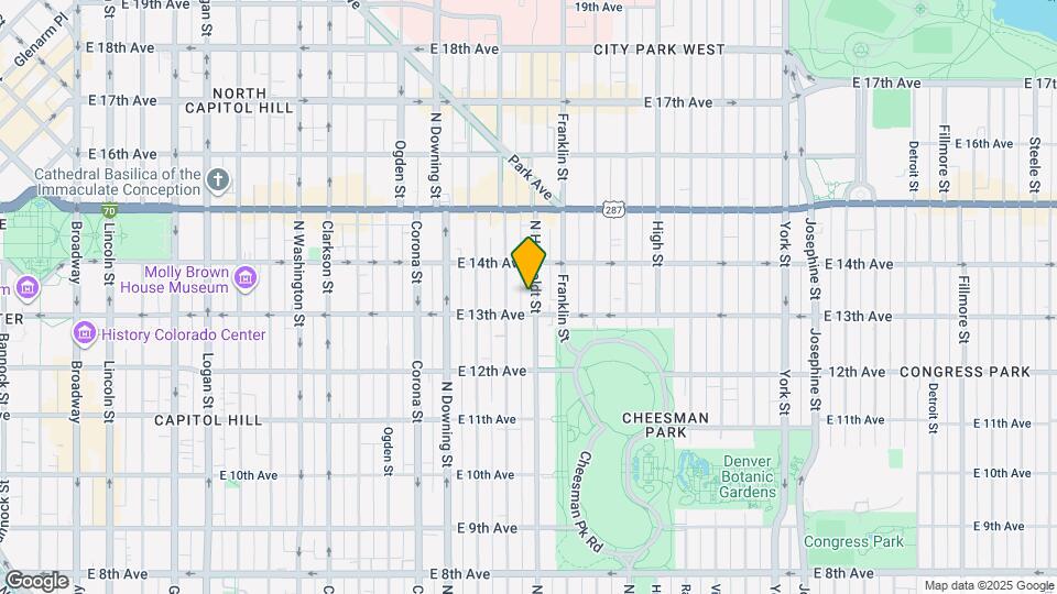 1331 N Humboldt St Map and Location Details