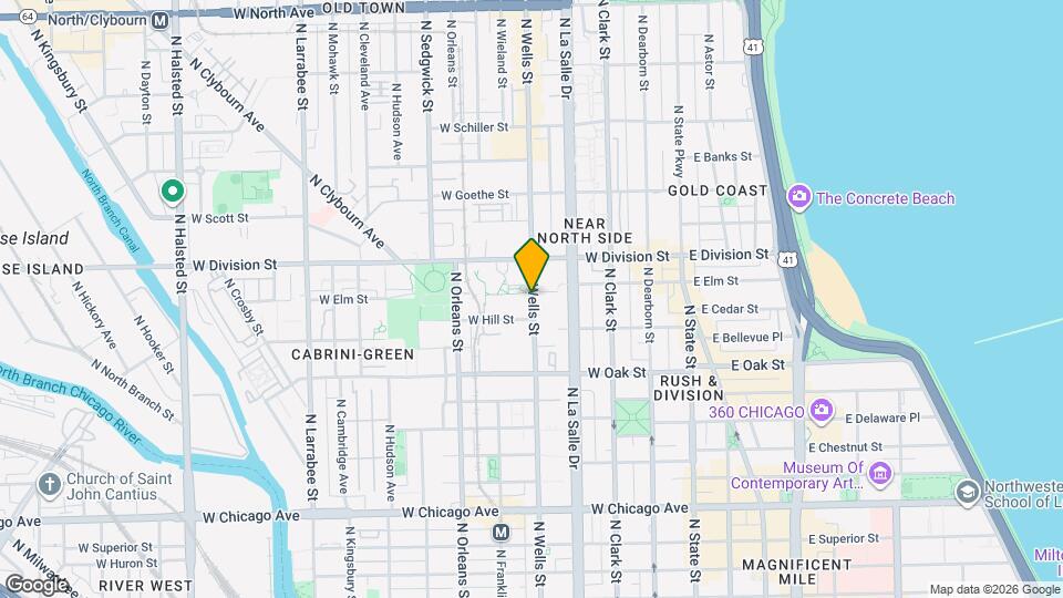 1120 N Wells St Map and Location Details