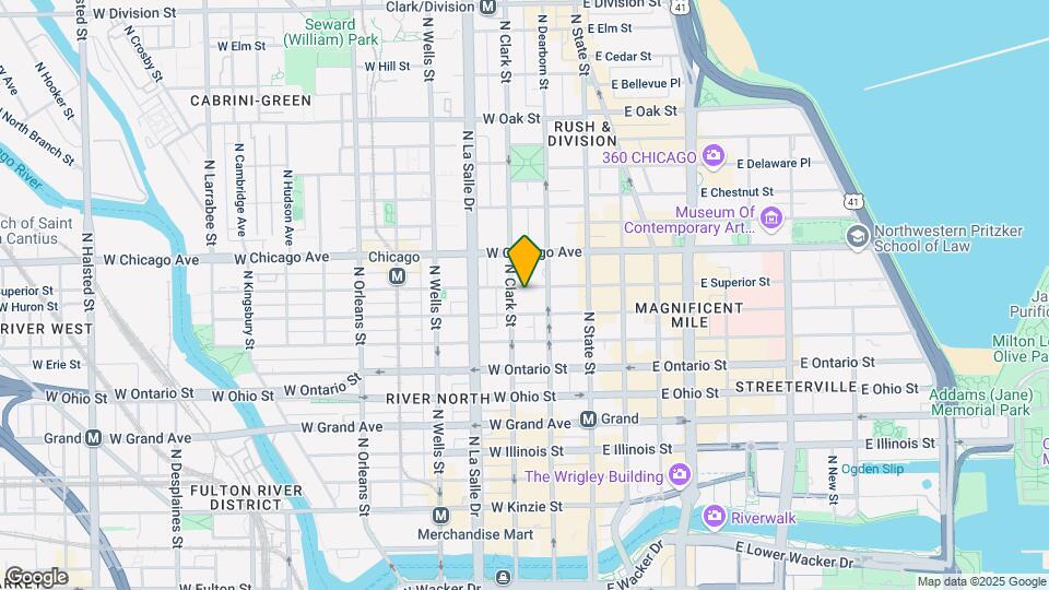 10 W Superior St Map and Location Details