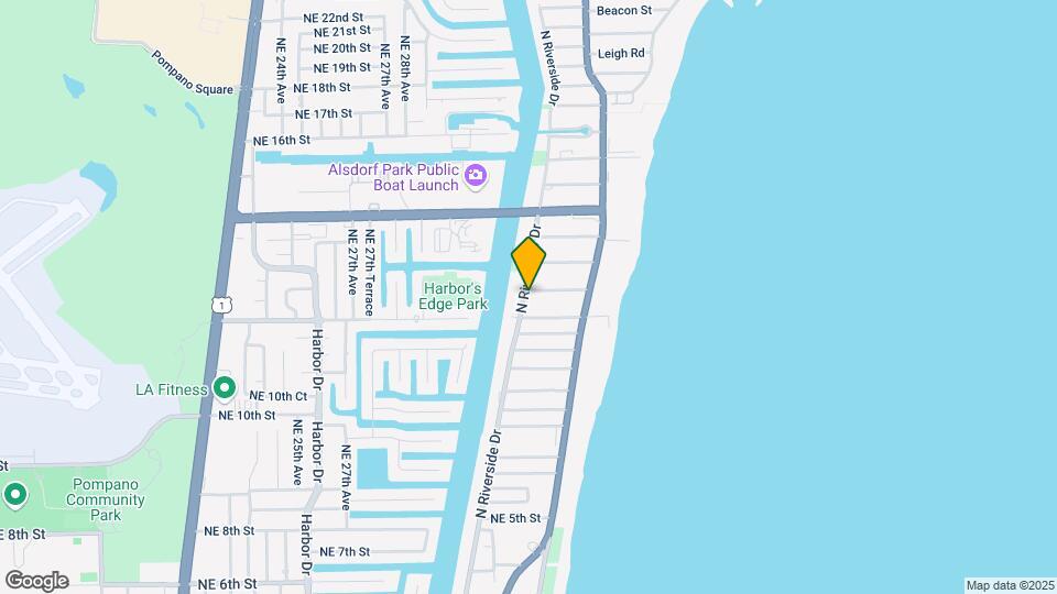1020 N Riverside Dr Map and Location Details