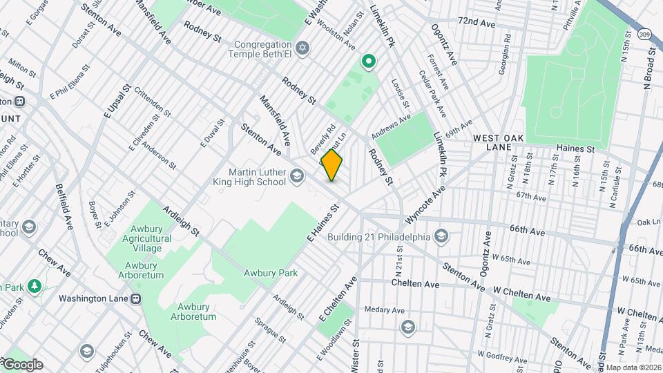 6933 Stenton Ave Map and Location Details