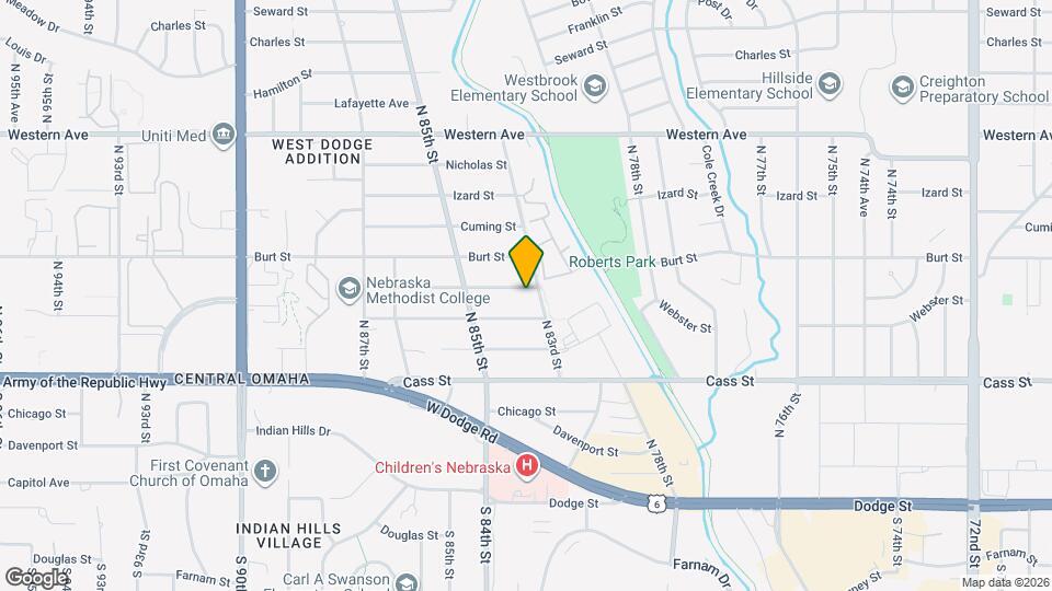 8305 Webster St Map and Location Details