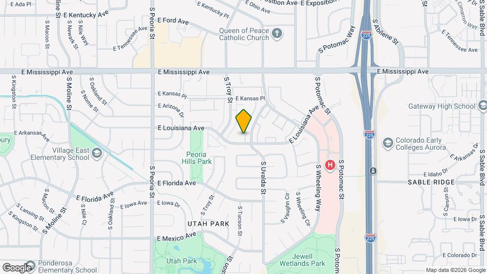 12933 E Louisiana Ave Map and Location Details