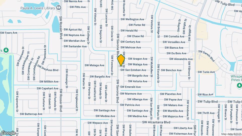 1277 SW San Esteban Ave Map and Location Details