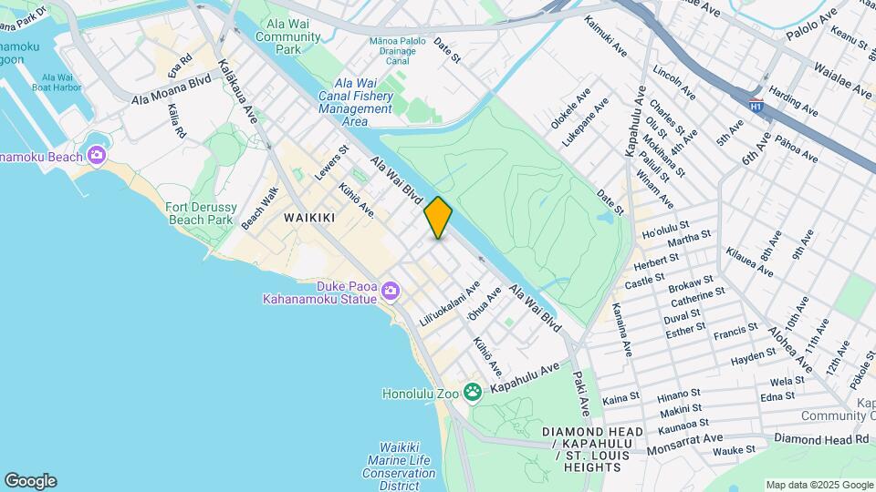 Waikiki Lei Mapa y Detalles de la Ubicación