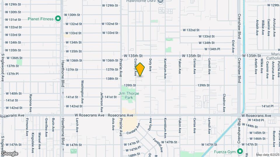 13724 Cordary Ave Mapa y Detalles de la Ubicación