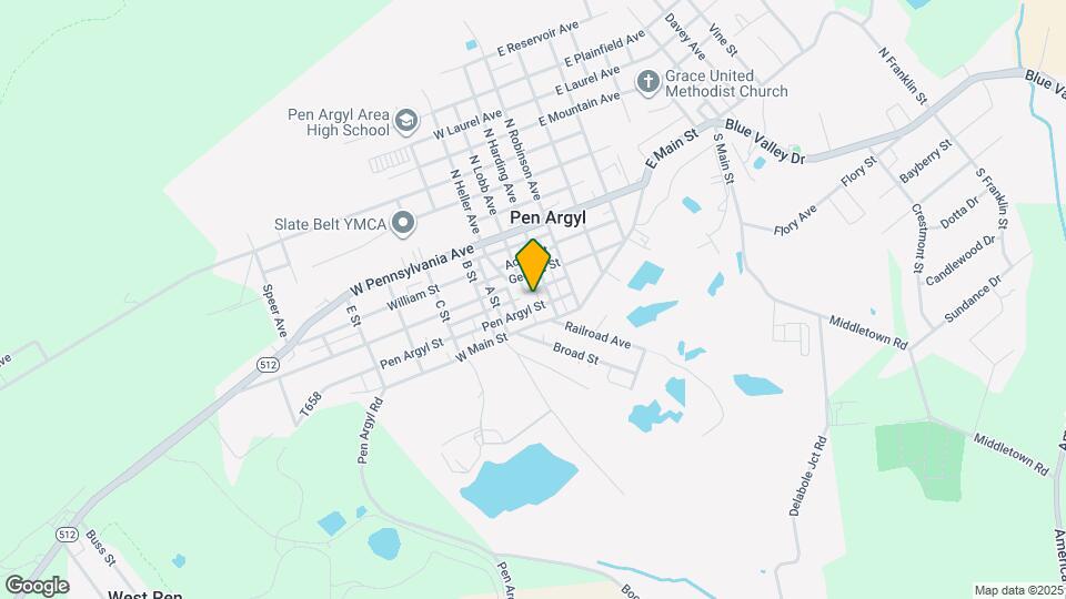 107 Pen Argyl St Map and Location Details