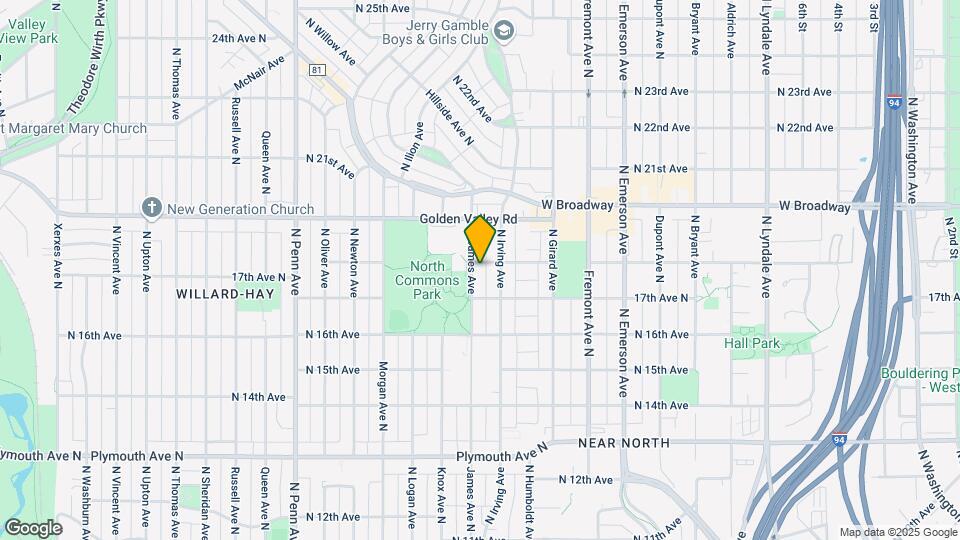 1726 James Ave N, Unit 1 Map and Location Details