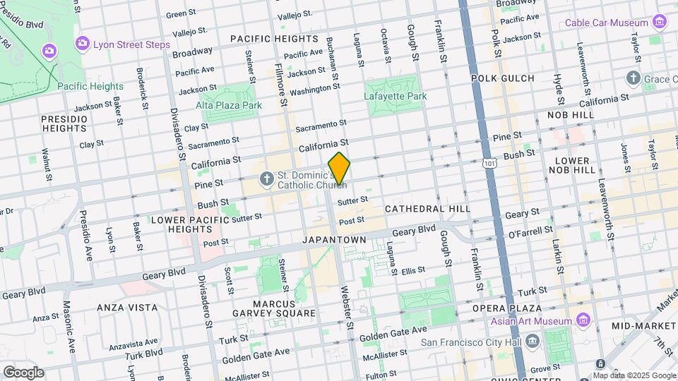 2053-2205 Bush St Mapa y Detalles de la Ubicación