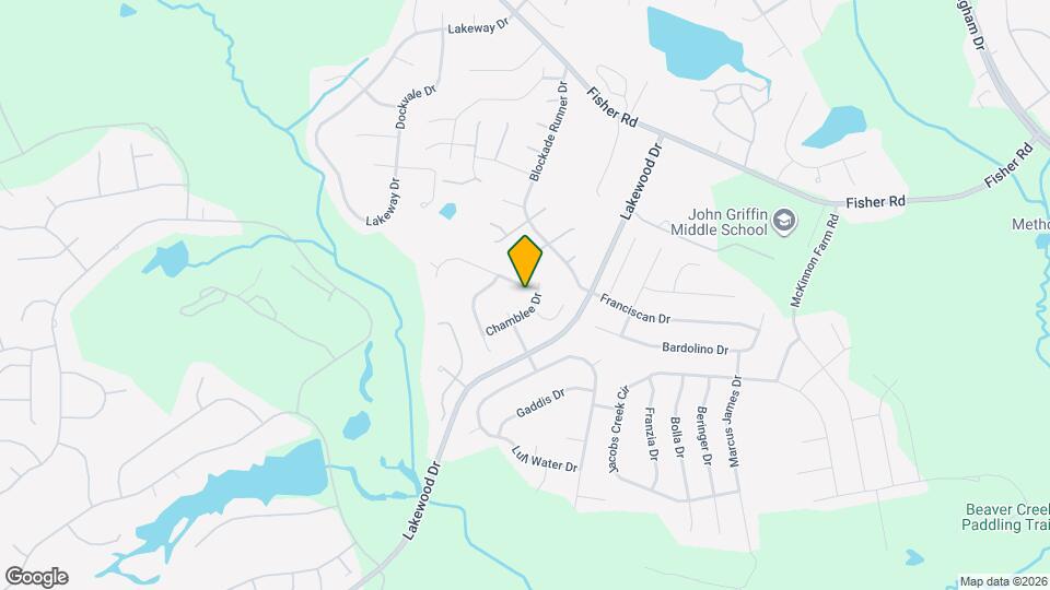 6405 Rolling Meadows Ln Map and Location Details