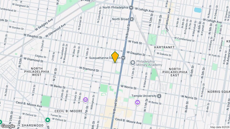 2154 N Carlisle St Map and Location Details