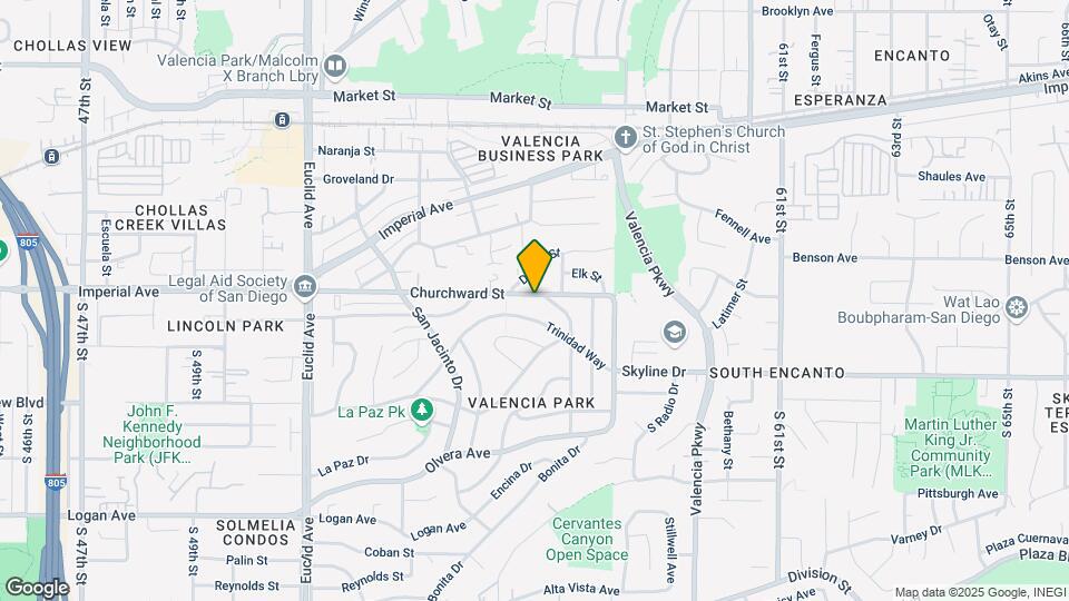 5551 Churchward St, Unit main Map and Location Details