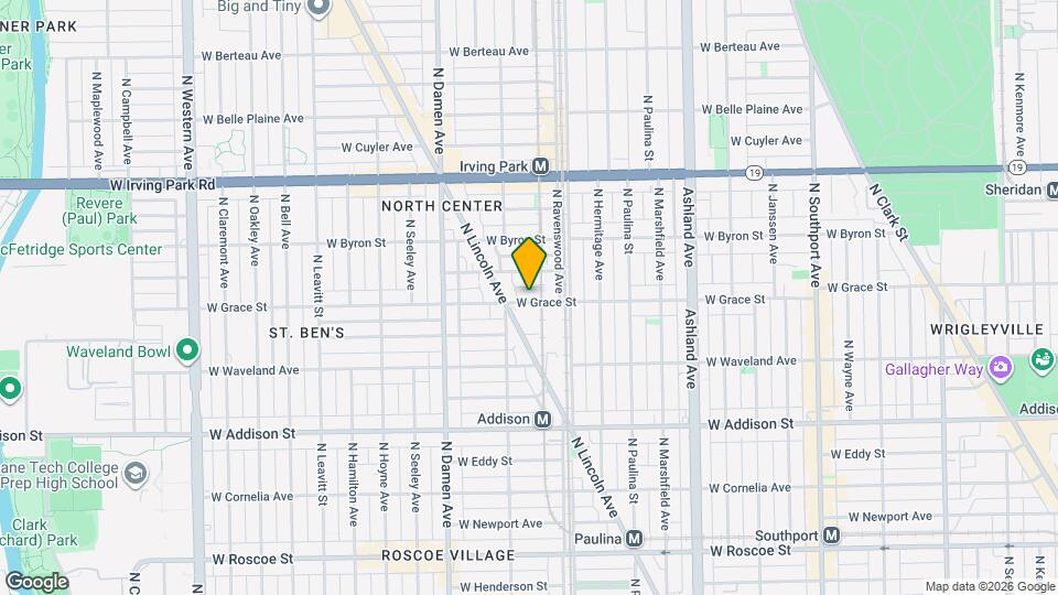 1848 W Grace St Mapa y Detalles de la Ubicación